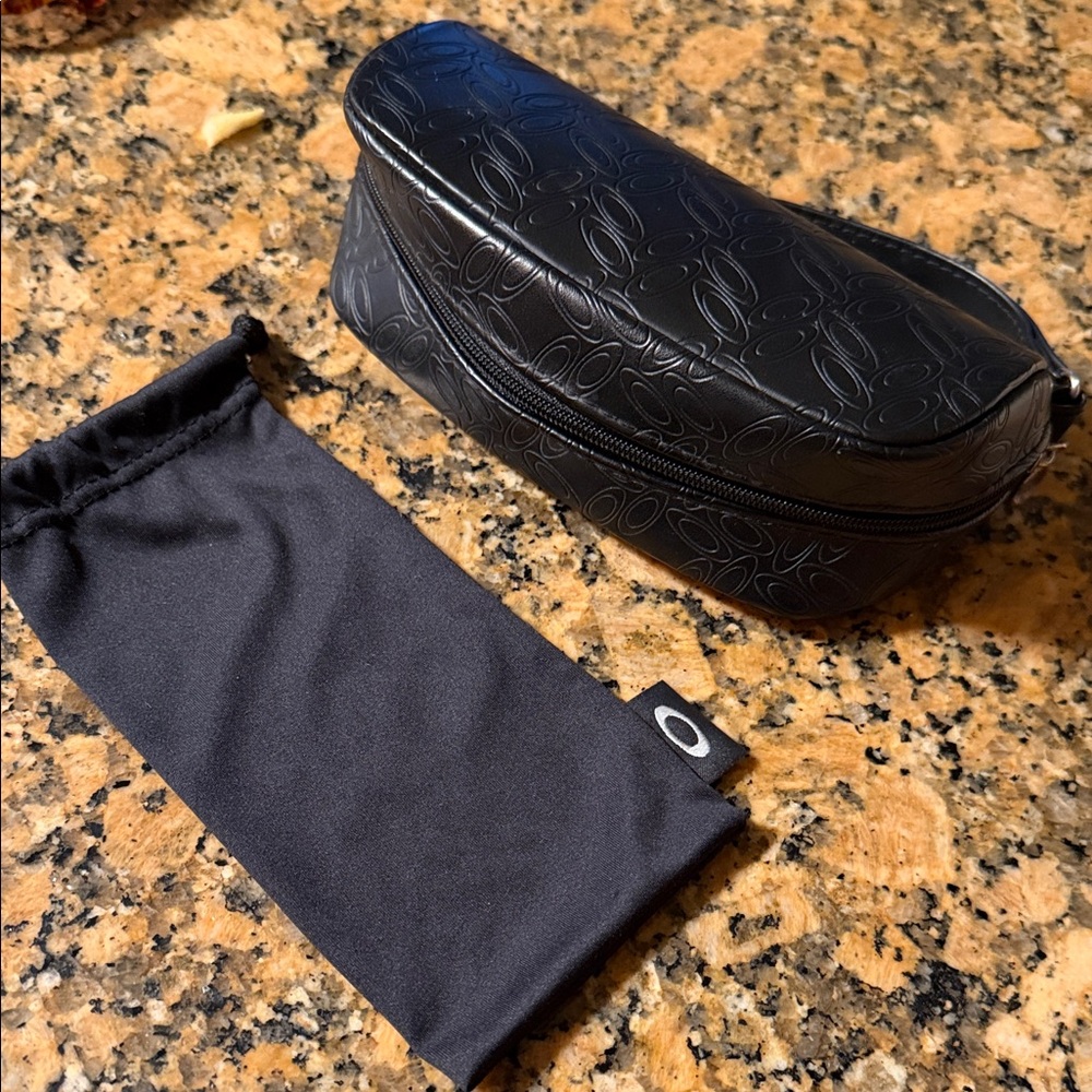 Oakley Embossed Black Sunglasses Case with Pouch